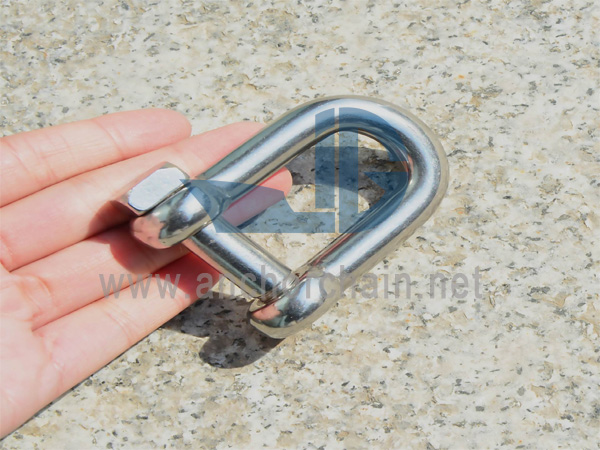 D-shackle (med firkantet hovedstift), SS304 ELLER SS316