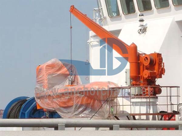 Enkeltarms Hydraulisk Svingende Redningsflåde Davit
