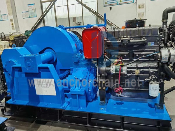 Enkelt type diesel ankerspil