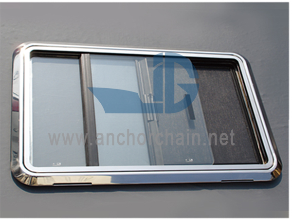 Yacht aluminium tre rude skydevindue