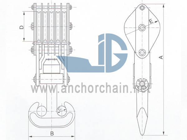 ZHC Series 5 Skive Wire Rope Block For Ship Twin krog